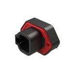 Amphenol-ATP13-4P-BM03BLK Connector Headers and PCB Receptacles Conn Shrouded Header (4 Sides) HDR 4 POS 6.7mm Solder RA Side Entry Thru-Hole