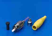 1060533000 - FC Connector, Multimode, 128µm Ferrule, 3.00mm Cable Diameter, Metal Coupling Nut, Black Boot