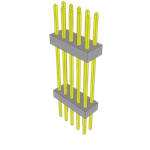 Samtec-TW-05-12-S-D-625-250 Connector Headers and PCB Receptacles Conn Board Stacker HDR 10 POS 2mm Solder ST Top Entry Thru-Hole Bulk