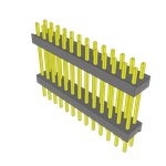 Samtec-ZW-13-11-G-D-455-235 Connector Headers and PCB Receptacles Conn Board Stacker HDR 26 POS 2.54mm Solder ST Top Entry Thru-Hole Bulk