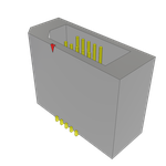 Samtec-TEM-105-02-07.0-G-D Connector Headers and PCB Receptacles Conn Shrouded Header (4 Sides) HDR 10 POS 0.8mm Solder ST Top Entry SMD Tray