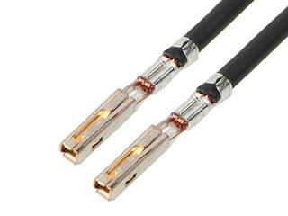 2163001225 - Pre-Crimped Lead MX150 Female-to-MX150 Female, Gold (Au) Plating, 450.00mm Length, 14 AWG, Black