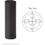 Bivar-ELM 3-9MM Lighting Accessories LED Mount, Self Retaining, Vertical, 9 mm, 5 mm LED, 3 Lead, Round, Extruded PVC, Black