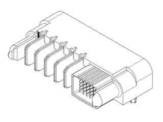 2195620013 - EXTreme Guardian HD Right-Angle Plug Assembly with Guide Pins, 3 Power Circuits, 15 Signal Circuits