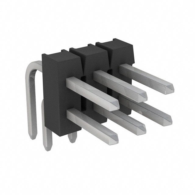 AMPMODU Mod II Breakaway Dual TH RA Tin 6 Pins