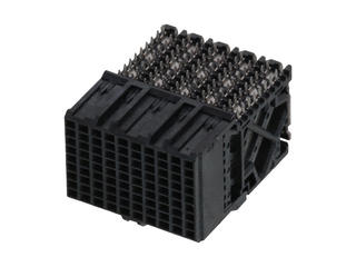 761701010 - Impact 100 Ohm 3 Pair Right-Angle Daughtercard Receptacle, Unguided, 10 Columns, 90 Circuits, Plated Through Hole Dimension 0.46mm, Lead-Free