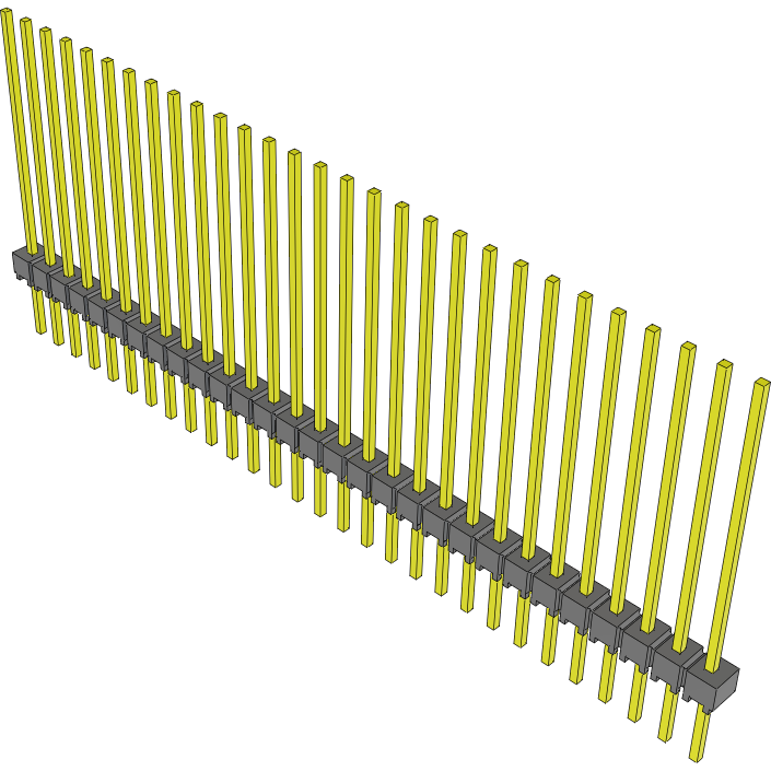 Samtec-MTSW-129-13-T-S-900 Connector Headers and PCB Receptacles Conn Unshrouded Header HDR 29 POS 2.54mm Solder ST Top Entry Thru-Hole Bulk