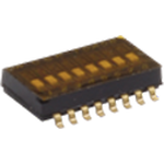 C&K-TDA08H0SB1R Switch DIP Switch DIP OFF ON SPST 8 Recessed Slide 0.025A 24VDC Gull Wing 1000Cycles 1.27mm SMD T/R