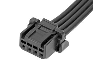2196521040 - Micro-One Female-to-Micro-One Female Off-the-Shelf (OTS) Cable Assembly,  Single Row, 50.00mm Length, Tin (Sn) Plating, 4 Circuits, Black