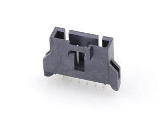 1719720006 - 2.54mm Pitch SL Header, Single Row, Vertical, LCP, Shrouded, Through Hole, with Pegs, Matte Tin (Sn) Plating, 6 Circuits