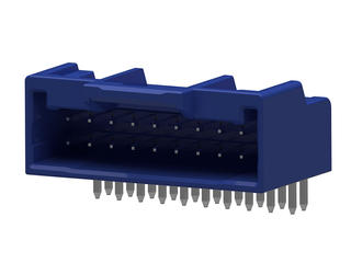 5018761044 - 2.00mm Pitch, iGrid PCB Header, Dual Row, Right-Angle, Through Hole, Matte Tin (Sn) Plating, Positive Lock, 10 Circuits, Tray, 3.20mm PC Tail Length, Blue