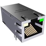 Abracon-ARJM11H-A1750ZADWCB Connector Telephone and Telecom Conn RJ-45 F 8 POS 1.02mm Solder RA Thru-Hole 16 Terminal 1 Port Tray