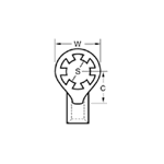 Molex-19074-0007 Connector Terminals Star Ring Tongue Terminal 18-22AWG Brass 17.78mm Electro Tin Krimptite™ Bag
