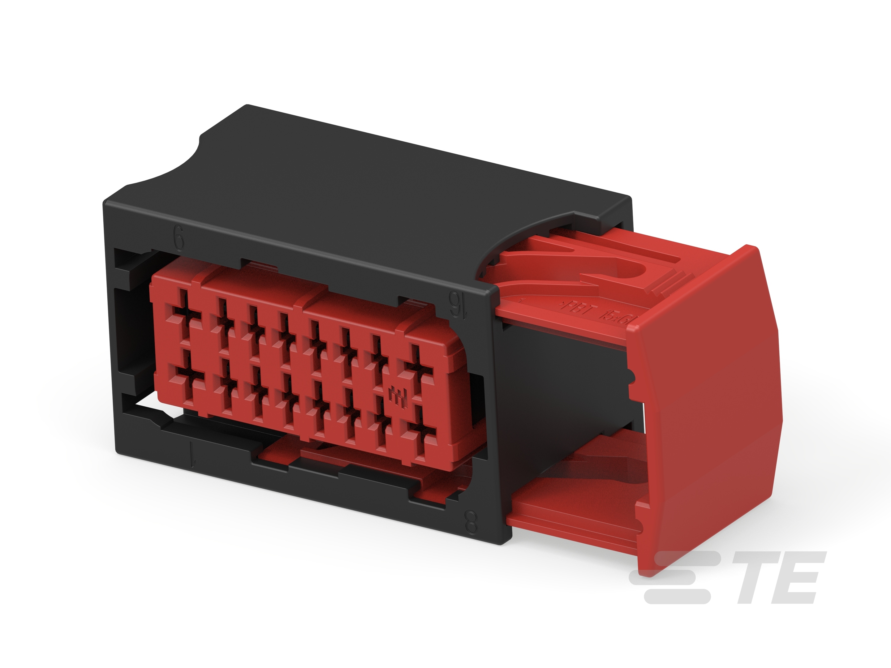 16W HYBRID RCPT HSG BLACK-185760-1