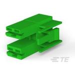 TE Connectivity-1969536-1 Connector Discrete Wire Housing Conn Housing RCP 2 POS 3.18mm Crimp ST Cable Mount Green