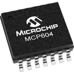 Microchip Technology-MCP604T-I/ST Operational Amplifiers - Op Amps Op Amp Quad Low Power Amplifier R-R O/P 6V Automotive AEC-Q100 14-Pin TSSOP T/R