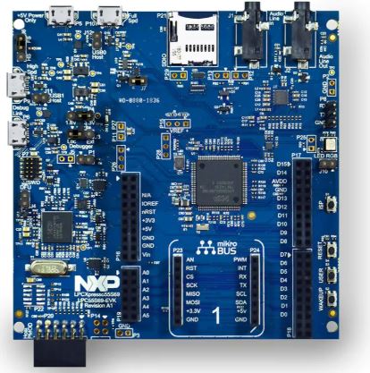 Development Board, LPCXpresso55S69, LPC55S69 MCU, Link2 Debug, Arduino, MikroE Click, Pmod