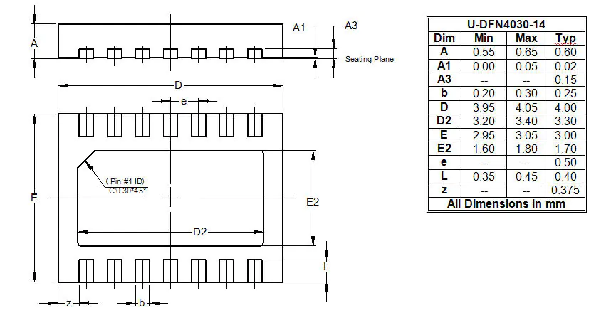 Package Image for U-DFN4030-14