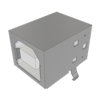 Samtec-USB-B-S-S-W-TH-TR Connector USB Conn USB 2.0 Type B RCP 4 POS 2.5mm Solder RA Thru-Hole 4 Terminal 1 Port T/R