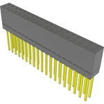 Samtec-ESW-119-14-G-D Connector Headers and PCB Receptacles Conn Elevated Socket SKT 38 POS 2.54mm Solder ST Top Entry Thru-Hole Tube