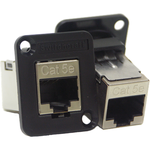 Switchcraft-EHRJ45P5ES Connector Telephone and Telecom Conn RJ-45 Adapter RCP/PL 8/8 POS ST Panel Mount 1/1 Port Cat 5e
