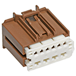 Molex-34729-0201 Connector Discrete Wire Housing Conn Housing RCP 14 POS Crimp ST Cable Mount Brown Stac64™ Carton