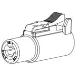 Amphenol-ATHD06-1-12S Connector Discrete Wire Housing Conn Housing PL 1 POS Crimp ST Cable Mount Black