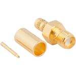 Amphenol RF-132236RP Connector RF Conn SMA 0Hz to 12.4GHz 50Ohm Crimp ST Cable Mount RCP Gold