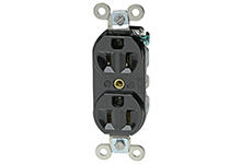 1301480080 - Safeway Duplex Spec - Grade Receptacle, 2 Pole/3 Wire, NEMA 5-15, 125V, White