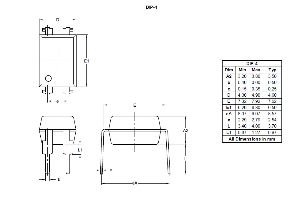 Package Image for DIP-4 Package Image for DIP-4