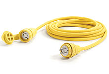 1301430236 - Watertite Cordset, 12 Gauge SOOW, 3 Pole/4 Wire, Cordset, Length 7.62m (25.0'), NEMA L14-20, 250V, Black UV Resistant