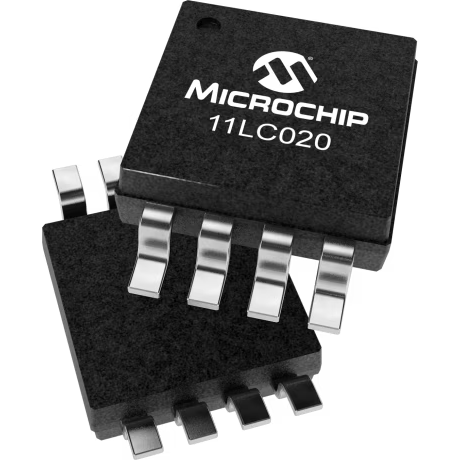 Microchip Technology-11LC020-E/MS EEPROM EEPROM UNI/O Serial 2K-bit 256 x 8 3.3V/5V 8-Pin MSOP Tube Automotive AEC-Q100