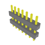 Samtec-ZW-07-08-G-S-295-103 Connector Headers and PCB Receptacles Conn Board Stacker HDR 7 POS 2.54mm Solder ST Top Entry Thru-Hole Bulk