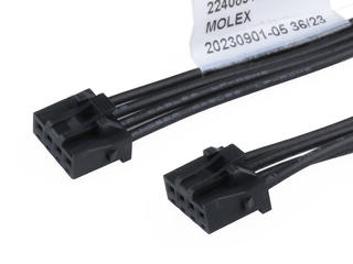 2240891044 - KK Plus 250-to-KK Plus 250 Off-the-Shelf (OTS) Cable Assembly, 2.50mm Pitch, Single Row, 600.00mm Length, 4 Circuits, Black