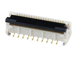 5019512030 - Easy-On FFC/FPC Connector, 0.50mm Pitch, V-Flip Series, Vertical, 4.05mm  Height, 20 Circuits, Phosphor Bronze, Gold Plating