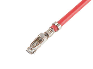 2175012121 - Pre-Crimped Lead Micro-Lock Plus 2.0 Female-to-Pigtail, Tin (Sn) Plating, 75.00mm Length, 22 AWG, Red