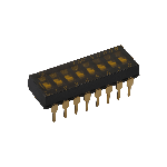 C&K-SDA05H0SBD Switch DIP Switch DIP OFF ON SPST 5 Flush Slide 0.1A 24VDC Gull Wing 1000Cycles 2.54mm SMD Tube