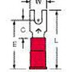 3M-MVU18-4FB/SK Connector Terminals Fork Terminal 18-22AWG Electrolytic Copper Red 21.59mm Tin Case