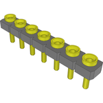 Samtec-SL-107-TT-12 Connector Headers and PCB Receptacles Conn Socket Strip SKT 7 POS 2.54mm Solder ST Top Entry Thru-Hole Bulk