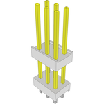 Samtec-HW-03-11-L-D-450-100 Connector Headers and PCB Receptacles Conn Board Stacker HDR 6 POS 2.54mm Solder ST Top Entry Thru-Hole Bulk