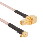 Amphenol RF-245108-01-06.00 Cable Assembly Coaxial Cable Assembly Coaxial 0.152m MMCX to SMA F-M Bag