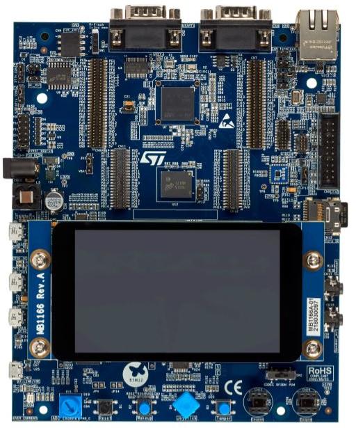STMicroelectronics-STM32H757I-EVAL Embedded System Development Boards and Kits STM32H757XIH6U Microcontroller Evaluation Board 2MB RAM 1MB/2MB Flash/NOR Flash Linux 64-bit/Mac OS X/Win 7/Win 8/Win 10