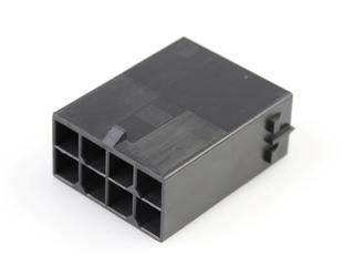 1054110108 - Mega-Fit Plug Housing, Dual Row, 8 Circuit, UL 94V-0, Glow-Wire Capable,  Free Hanging