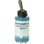 Honeywell-26ET1-T Switch Toggle Switch Toggle N.O./N.C. DPDT Round Lever Solder 4A 28VDC Panel Mount with Threads