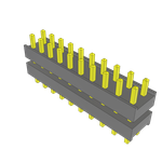Samtec-ZW-10-07-T-D-250-090 Connector Headers and PCB Receptacles Conn Board Stacker HDR 20 POS 2.54mm Solder ST Top Entry Thru-Hole Bulk