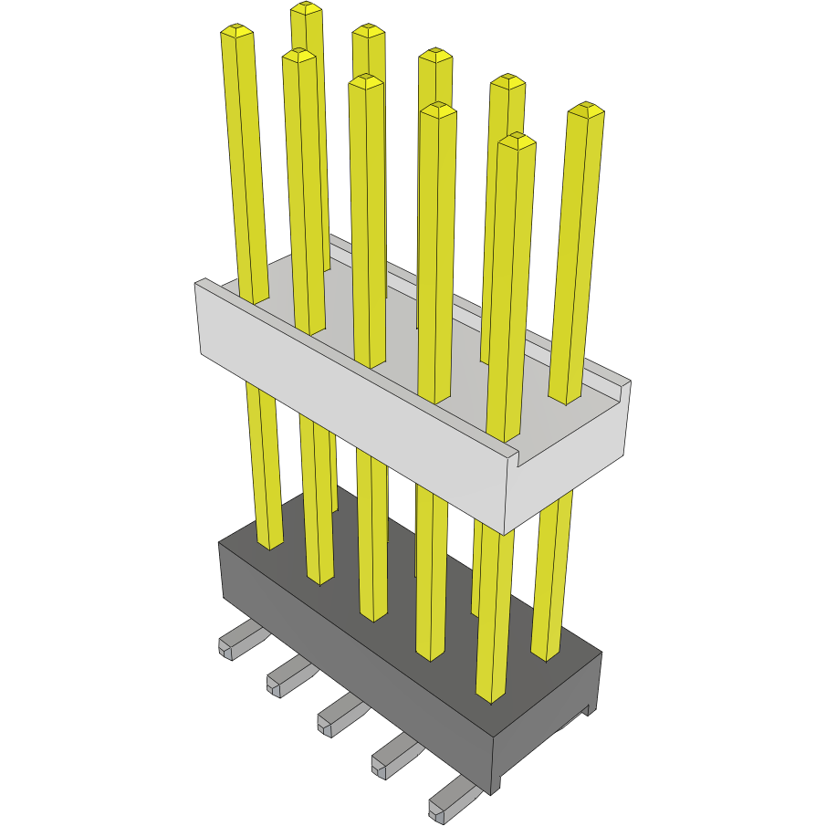 Samtec-HW-05-11-L-D-550-SM-A Connector Headers and PCB Receptacles Conn Board Stacker HDR 10 POS 2.54mm Solder ST Top Entry SMD Tube Samtec-HW-05-11-L-D-550-SM-A Connector Headers and PCB Receptacles Conn Board Stacker HDR 10 POS 2.54mm Solder ST Top Entry SMD Tube