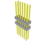 Samtec-TW-06-12-G-D-250-430 Connector Headers and PCB Receptacles Conn Board Stacker HDR 12 POS 2mm Solder ST Top Entry Thru-Hole Bulk