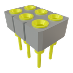 Samtec-SD-103-G-2 Connector Headers and PCB Receptacles Conn Socket Strip SKT 6 POS 2.54mm Solder ST Top Entry Thru-Hole Bulk