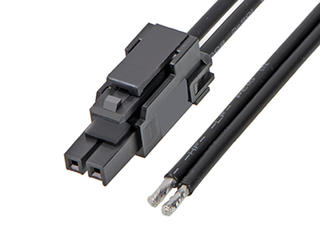 2174661021 - Ultra-Fit Tangless Female-to-Pigtail Off-the-Shelf (OTS) Cable Assembly,  3.50mm Pitch, Single Row, 150.00mm Length, 2 Circuits, Black