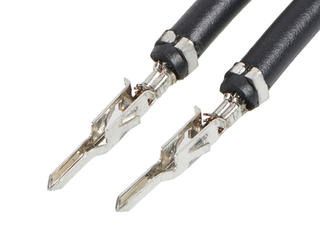 2153421125 - Pre-Crimped Lead Mini-Fit Jr. Male-to-Mini-Fit Jr. Male, Tin (Sn) Plating, 450.00mm Length, 16 AWG, Black